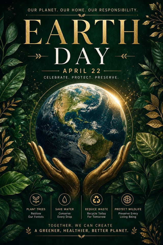 Earth Day Poster — elegant style poster