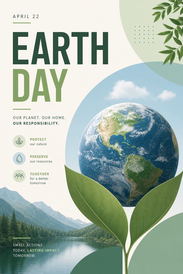 Earth Day Poster — modern style poster