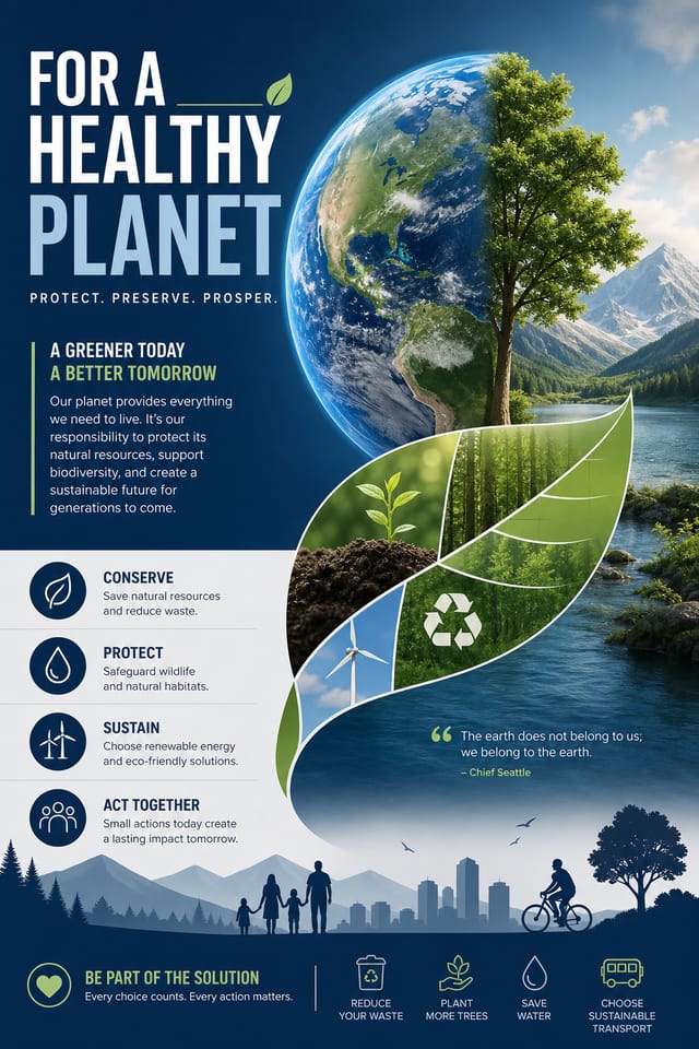Ecological Poster — corporate style poster