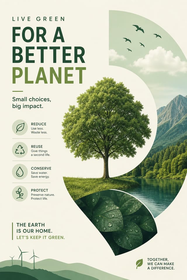 Ecological Poster — modern style poster