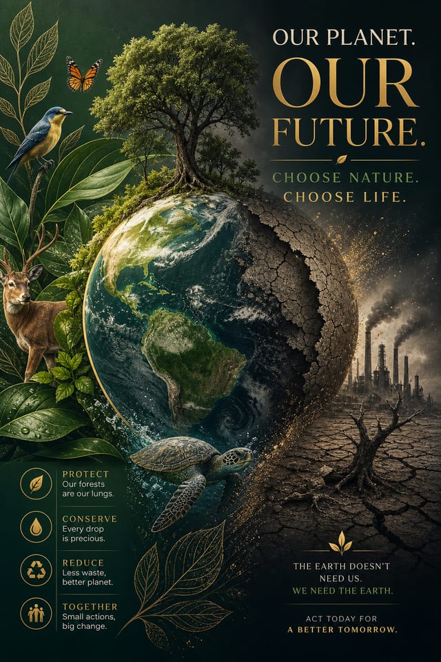 Ecological Poster — elegant style poster