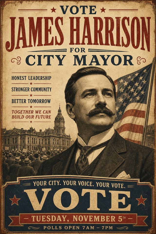 Póster electoral — vintage style poster