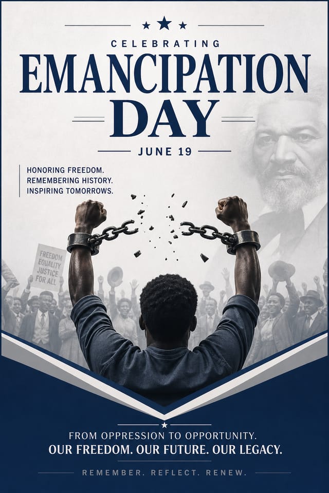 Emancipation Day Poster — corporate style poster
