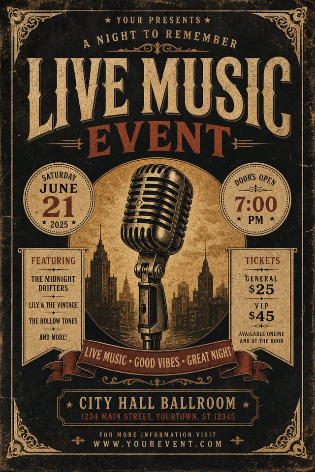 Event Poster — vintage style poster