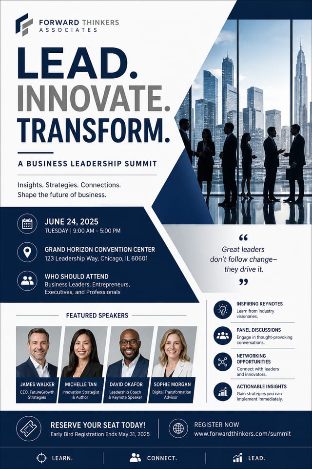 Event Poster — corporate style poster