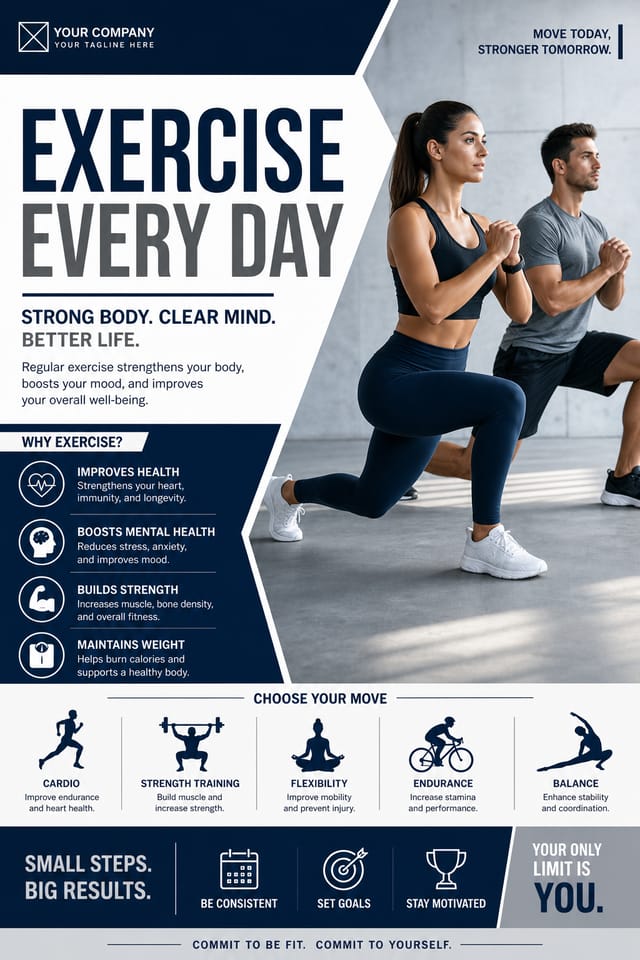 Exercise Poster — corporate style poster