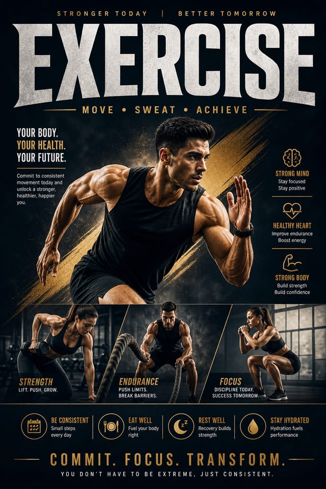 Exercise Poster — elegant style poster