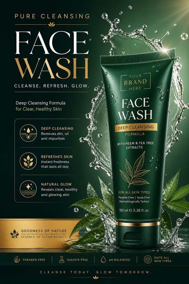 Facewash Poster — elegant style poster