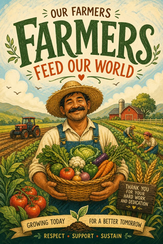 Farmers Poster — illustration style poster