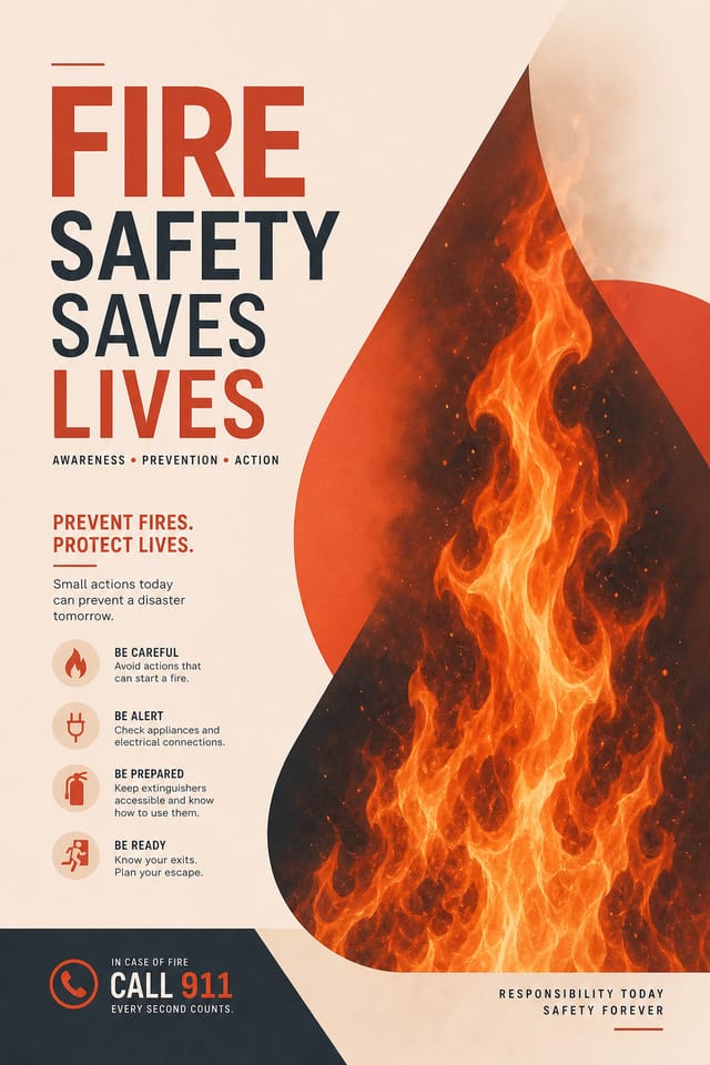 Fire Poster — modern style poster