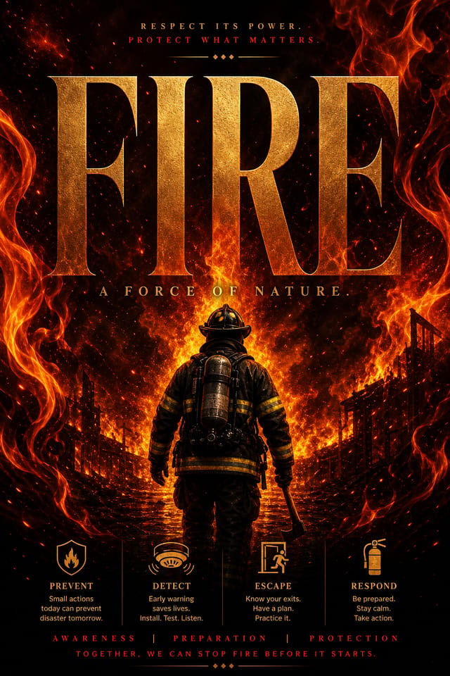 Fire Poster — elegant style poster