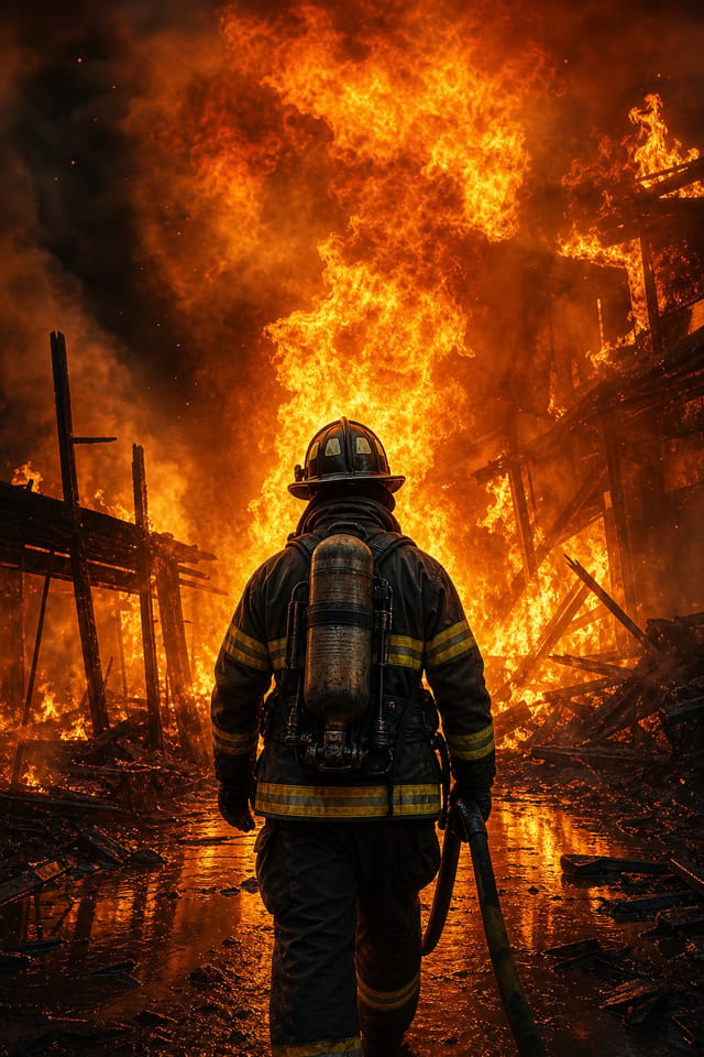 Fire Poster — photo-realistic style poster