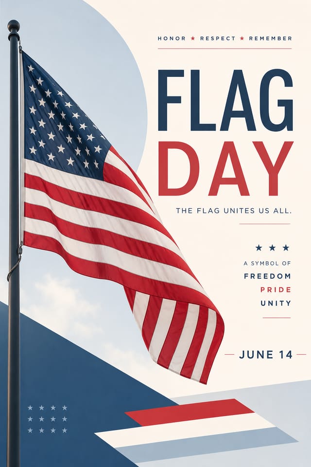 Flag Day Poster — modern style poster