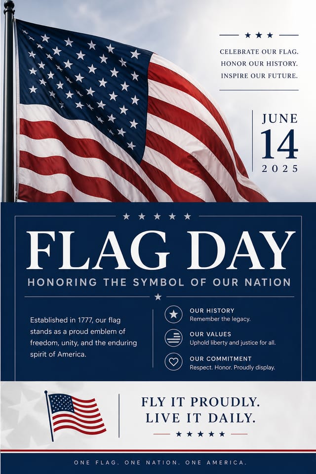 Flag Day Poster — corporate style poster