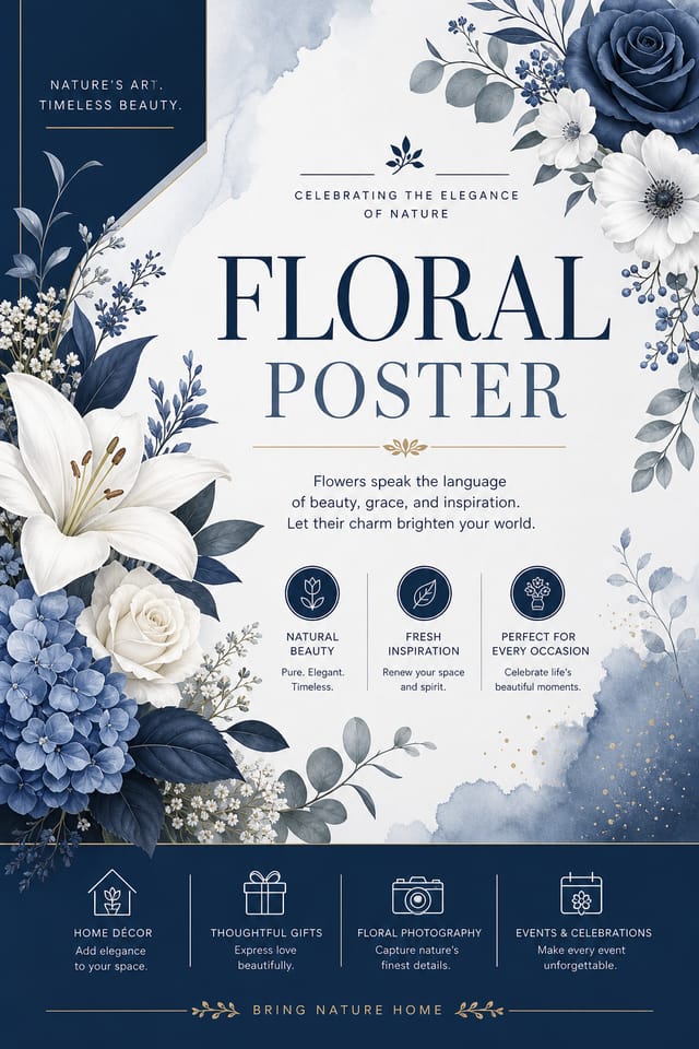Floral Poster — corporate style poster