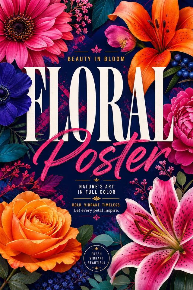 Floral Poster — vibrant style poster