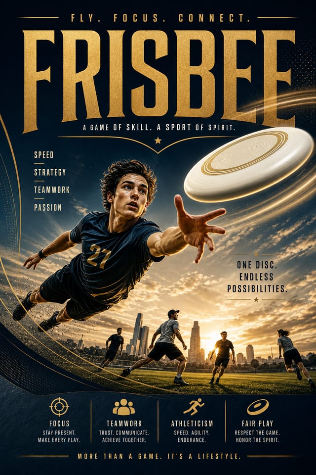 Frisbee Poster — elegant style poster