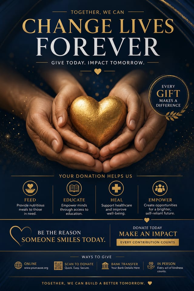 Fundraising Poster — elegant style poster