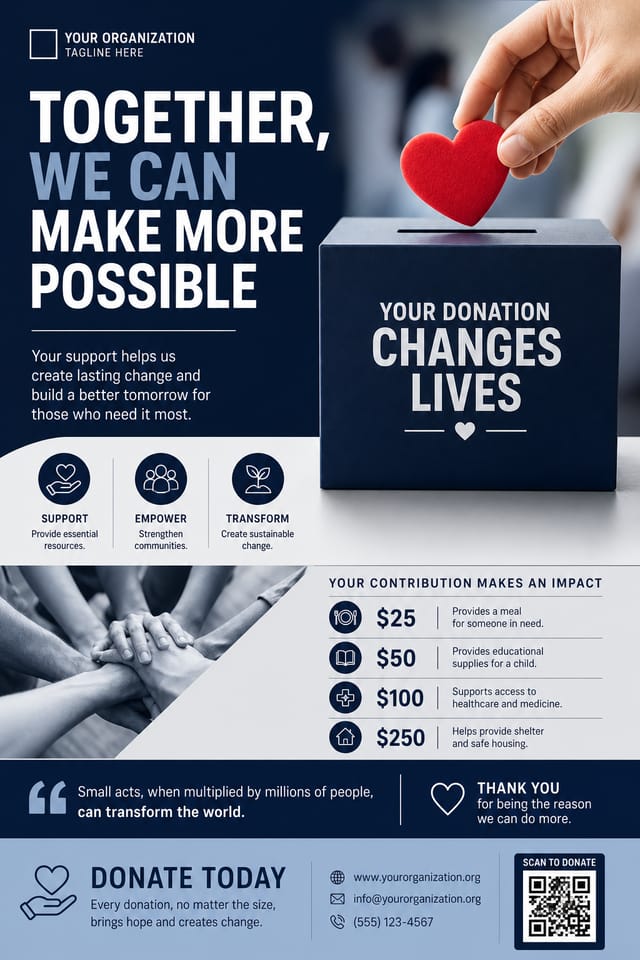 Fundraising Poster — corporate style poster