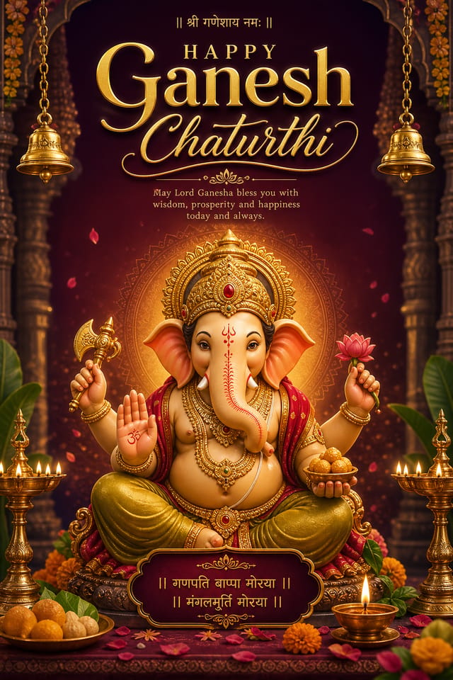 Ganesh-Chaturthi-Poster — elegant style poster