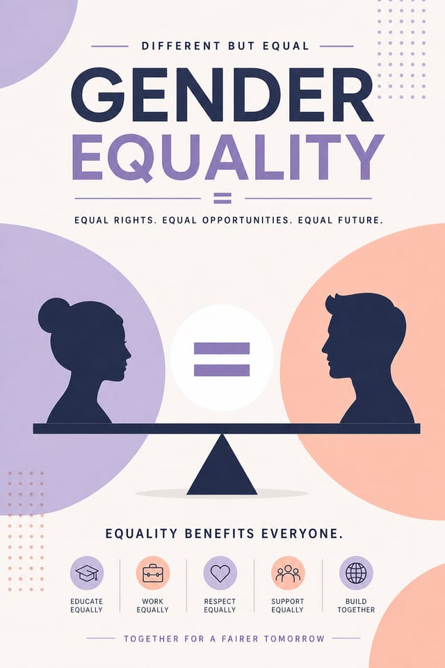 Gender Equality Poster — modern style poster