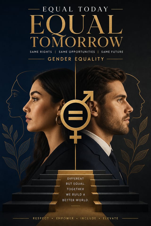 Gender Equality Poster — elegant style poster
