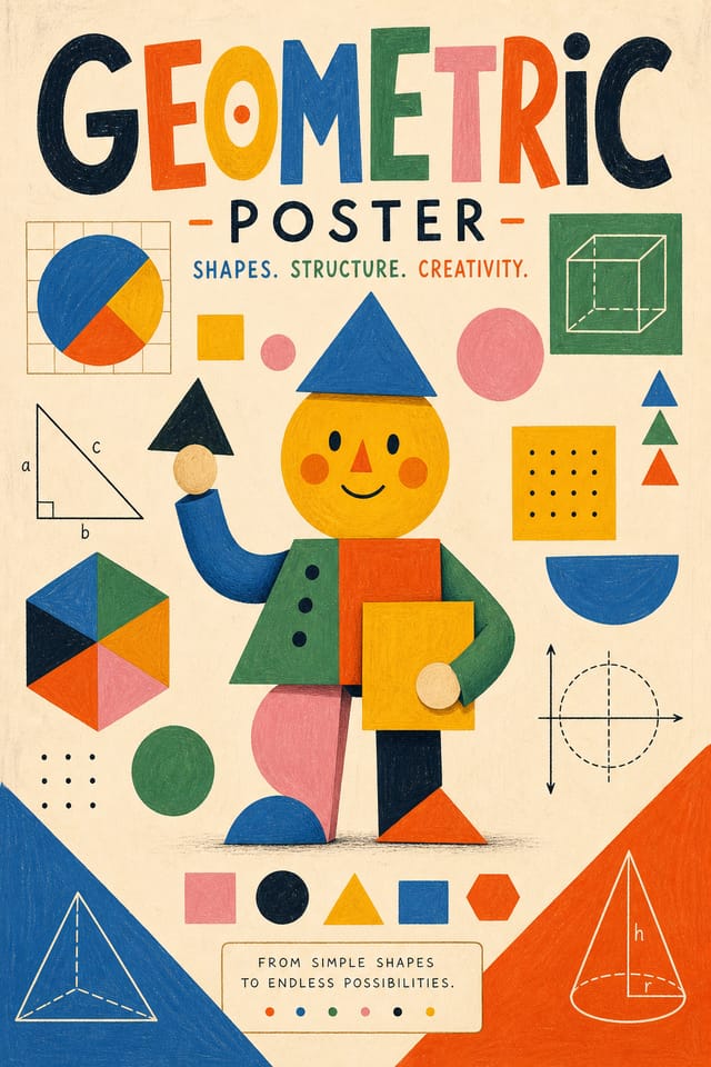 Geometric Poster — illustration style poster