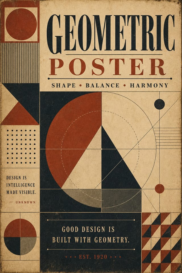 Geometric Poster — vintage style poster