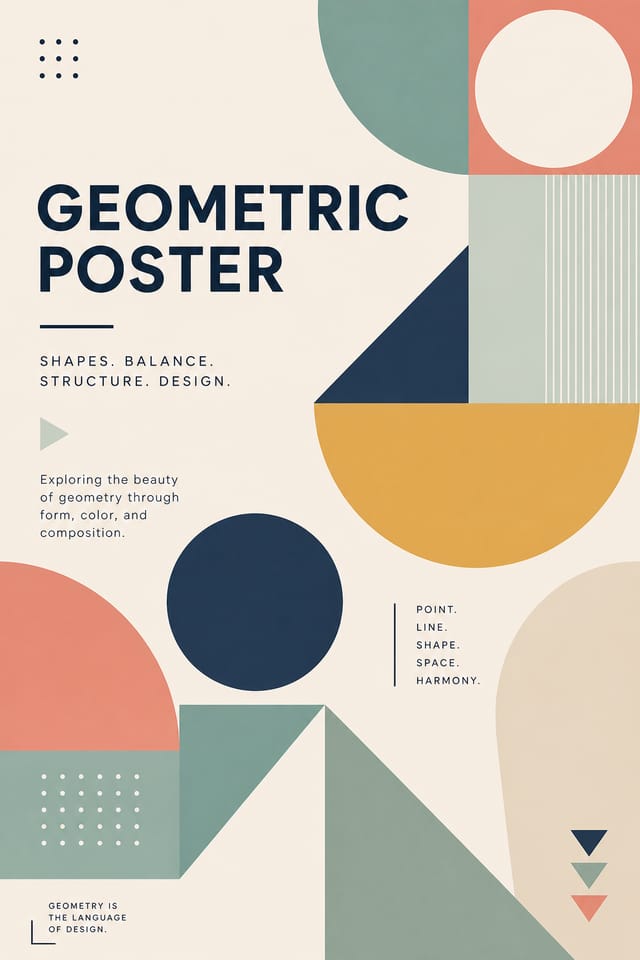 Geometric Poster — modern style poster