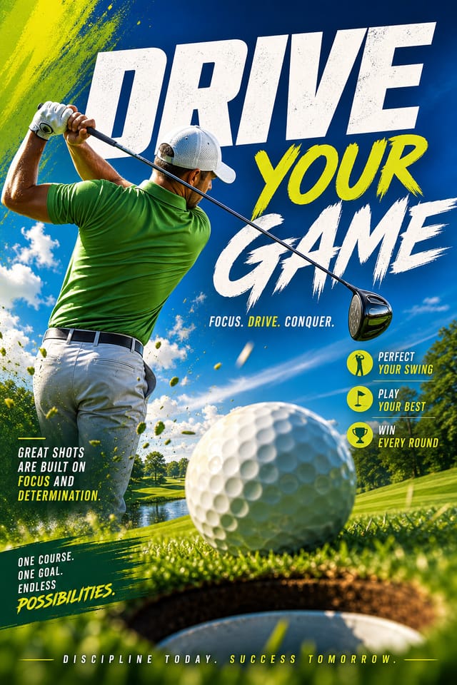 Golf Poster — vibrant style poster