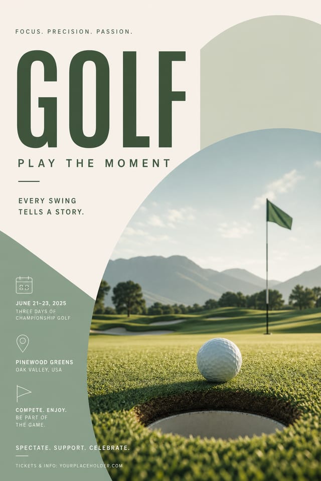 Golf Poster — modern style poster