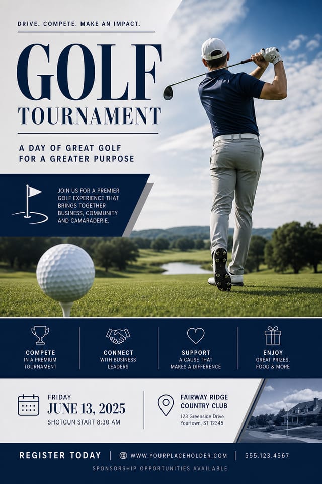 Golf Poster — corporate style poster