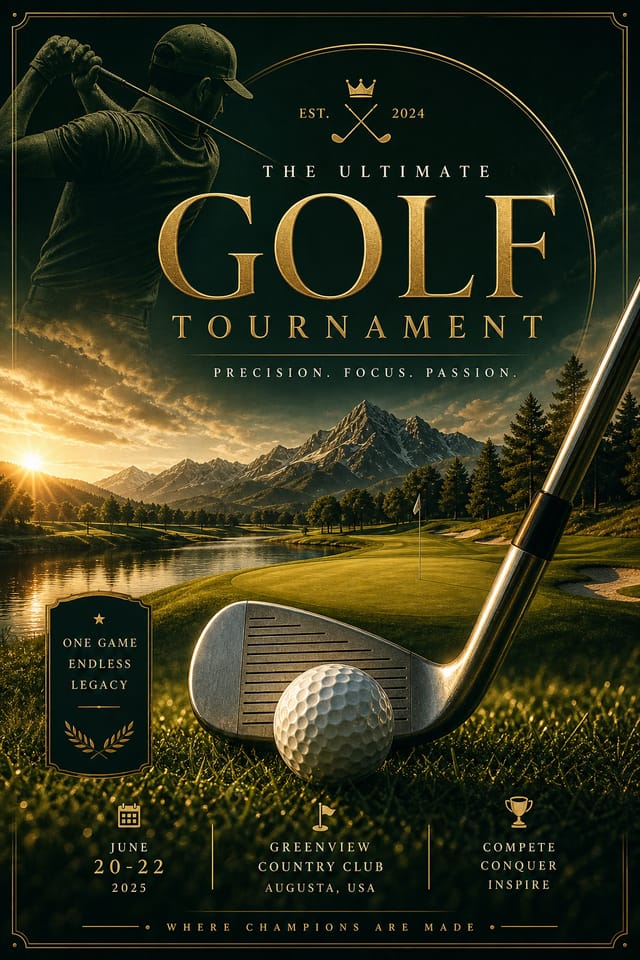 Golf Poster — elegant style poster