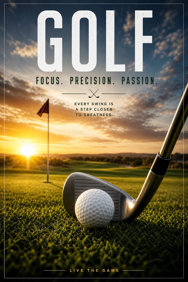 Golf Poster — photo-realistic style poster