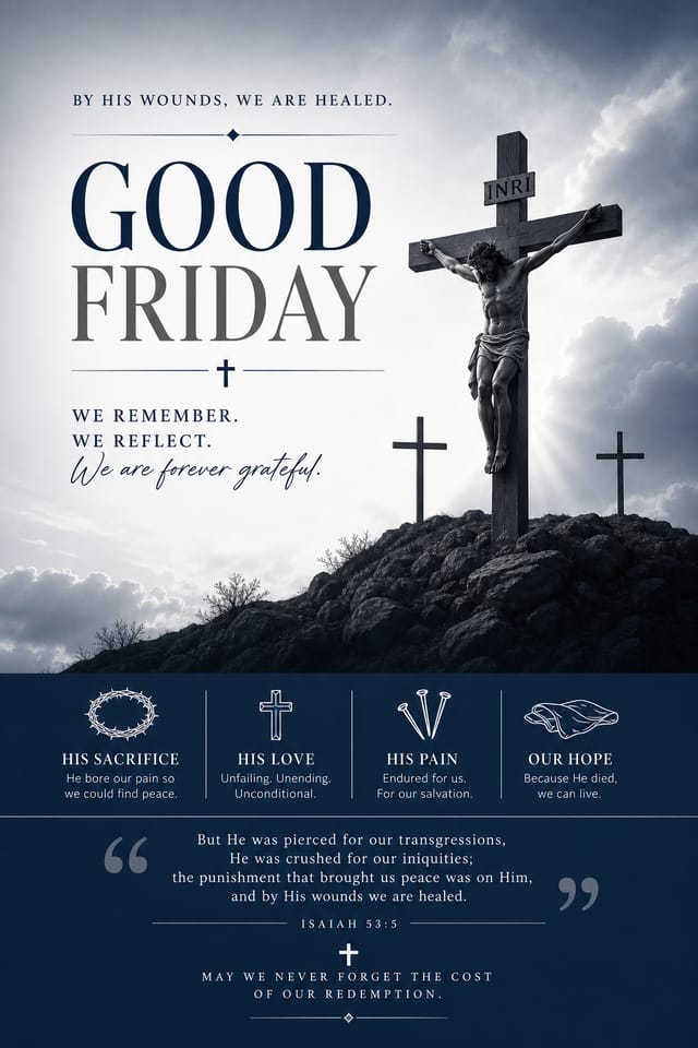 Good Friday Poster — corporate style poster