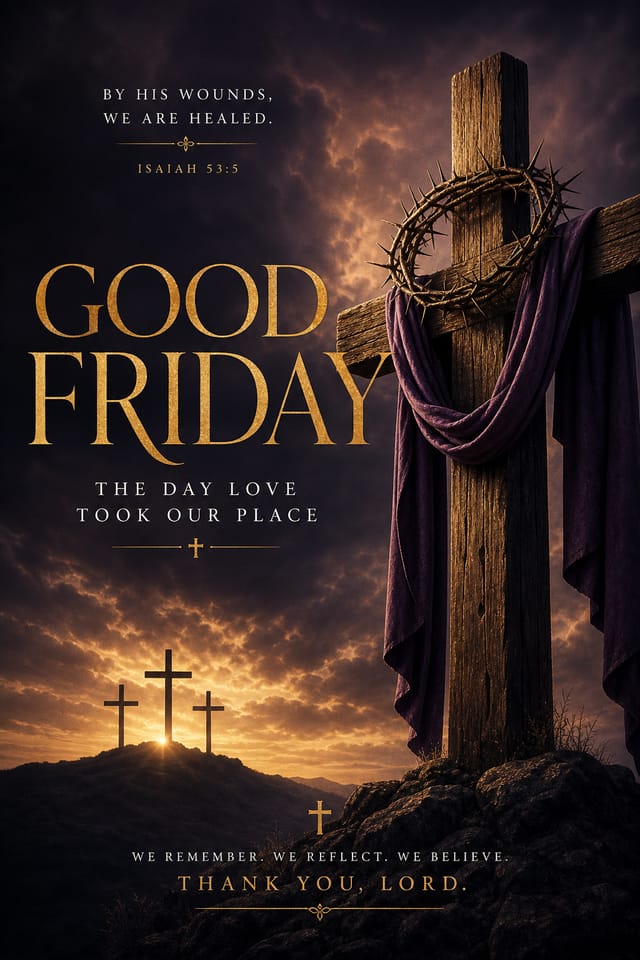 Good Friday Poster — elegant style poster