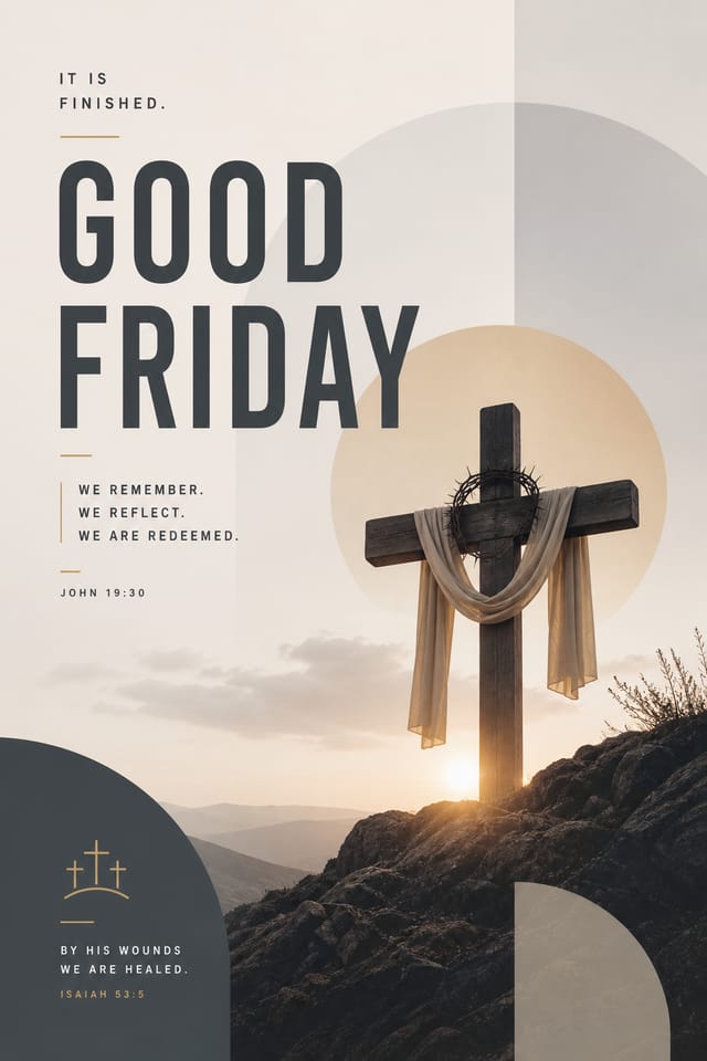 Good Friday Poster — modern style poster