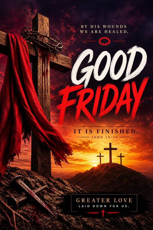 Good Friday Poster — vibrant style poster