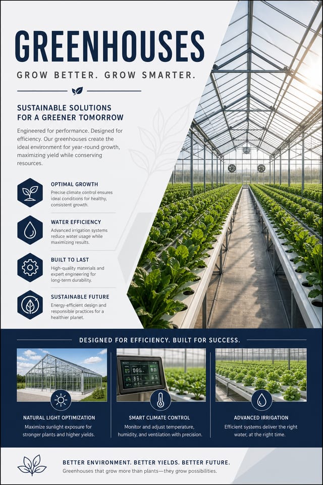 Greenhouse Poster — corporate style poster