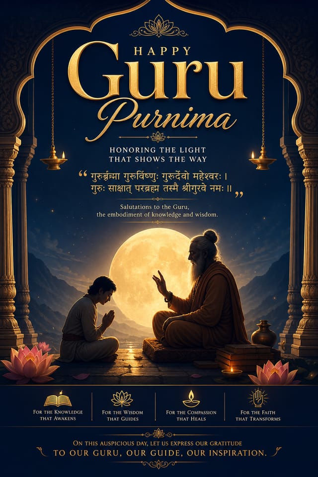 Guru Purnima Poster — elegant style poster