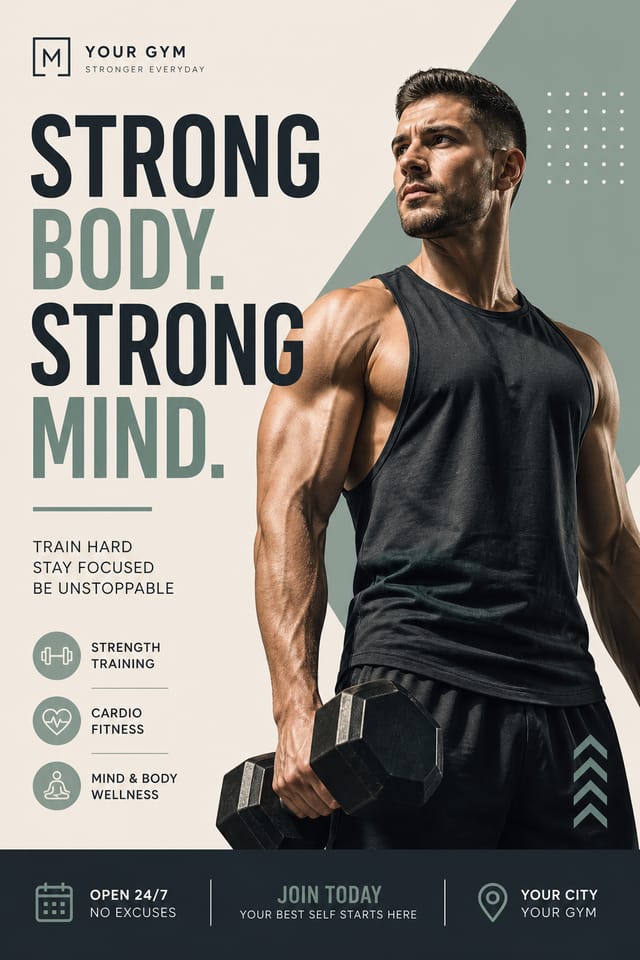 Gym Poster — modern style poster