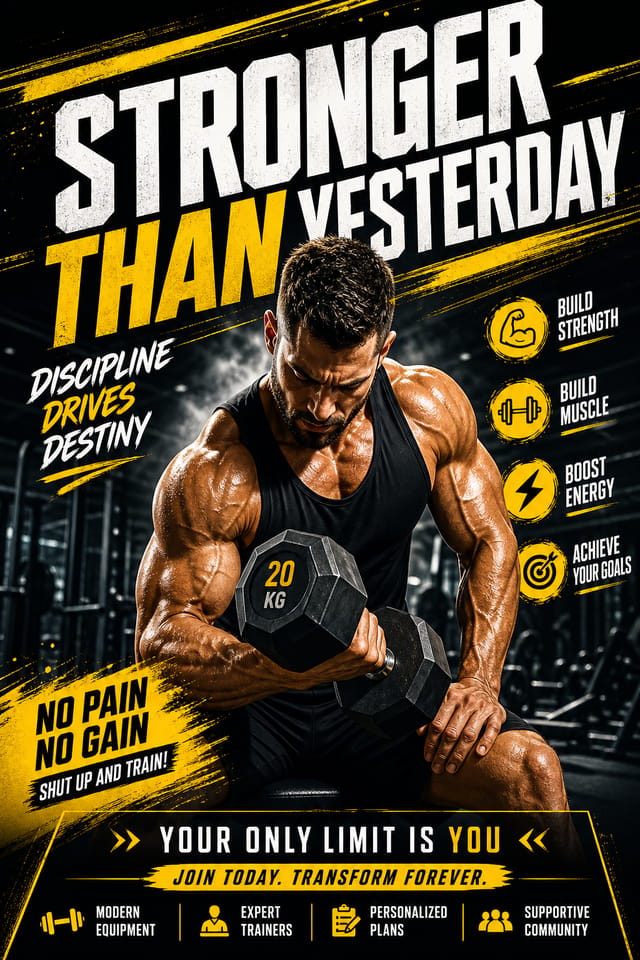 Gym Poster — vibrant style poster