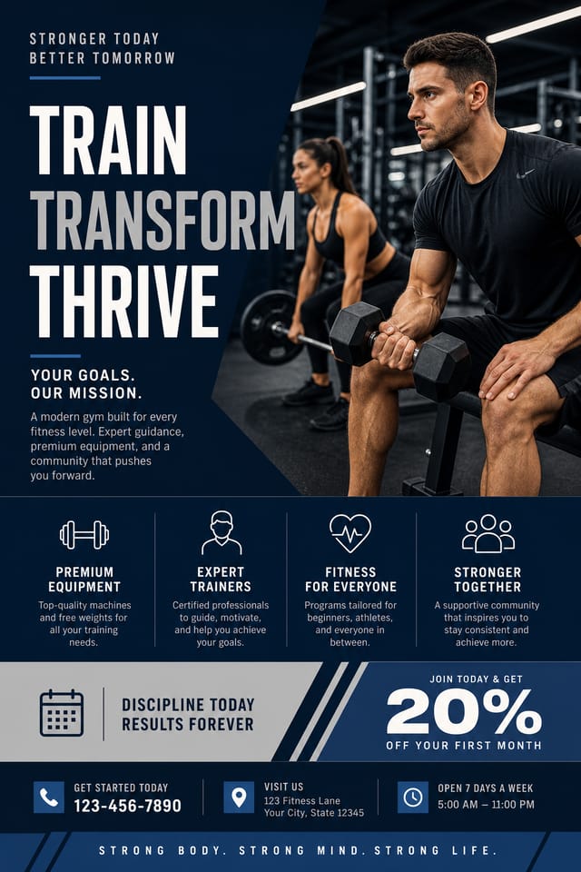 Gym Poster — corporate style poster