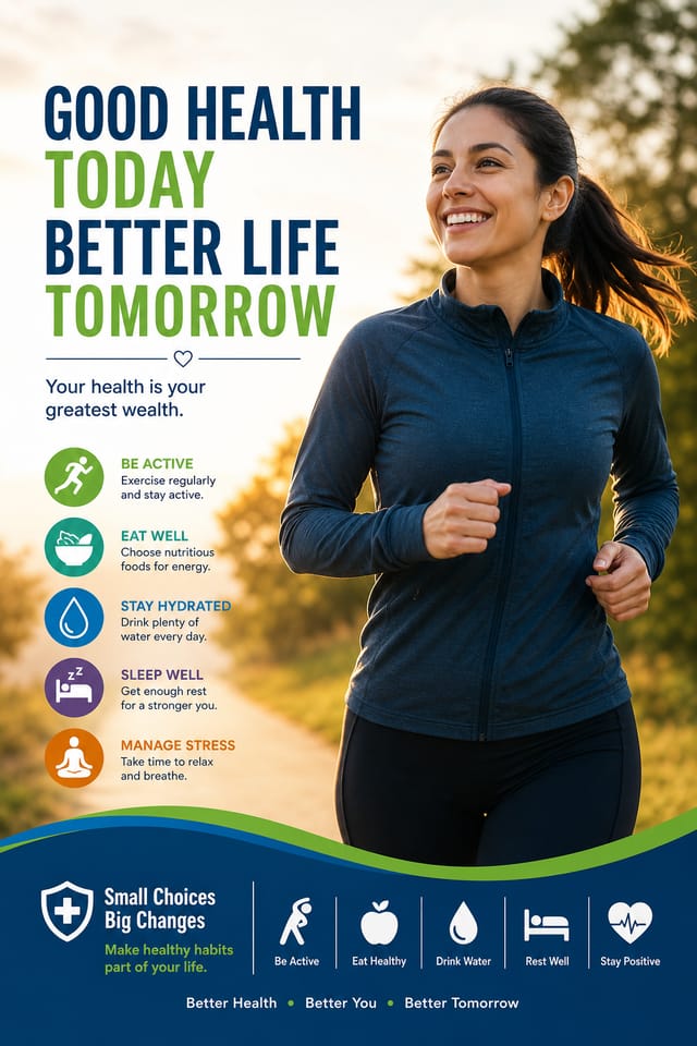 Health Poster — photo-realistic style poster