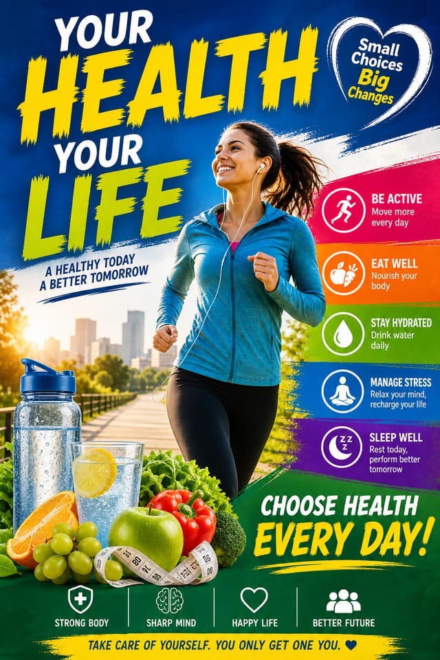 Health Poster — vibrant style poster