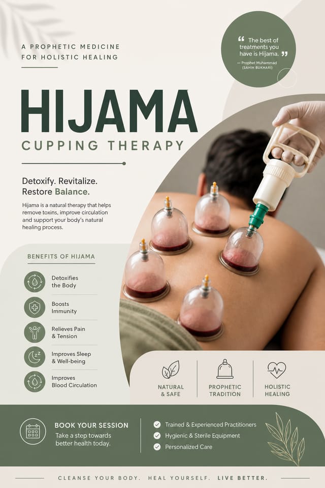 Hijama Poster — modern style poster