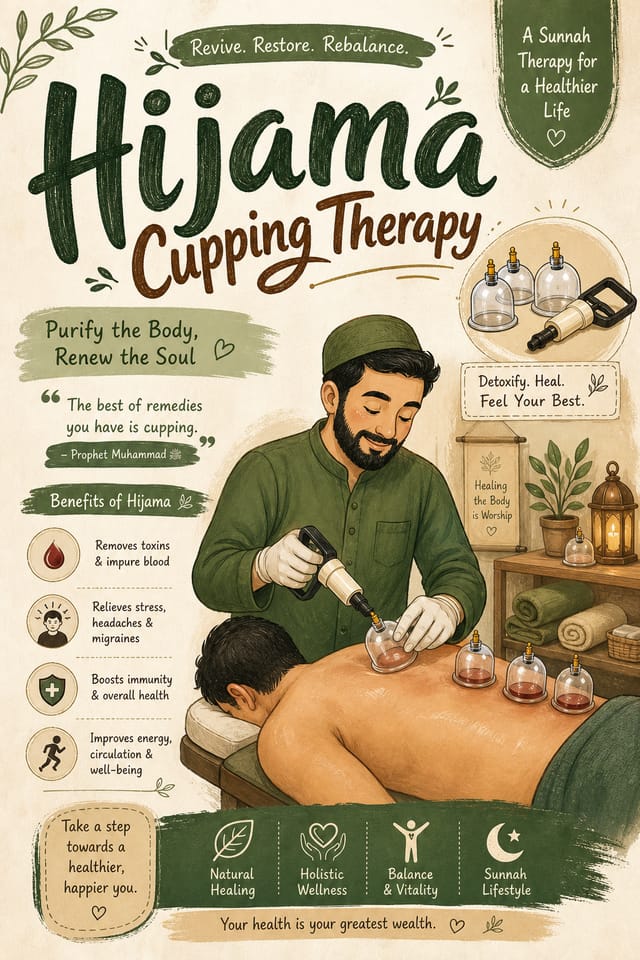 Hijama Poster — illustration style poster