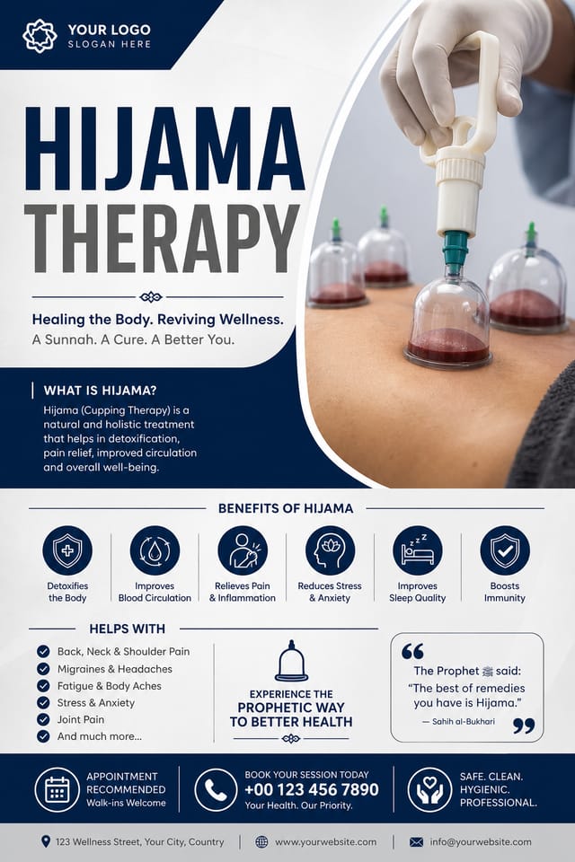 Hijama Poster — corporate style poster