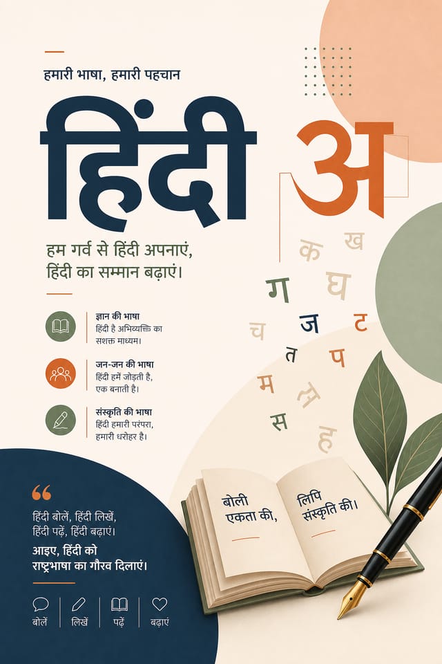 Póster en hindi — modern style poster