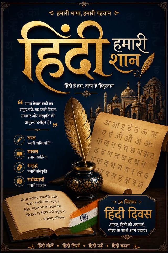 Póster en hindi — elegant style poster